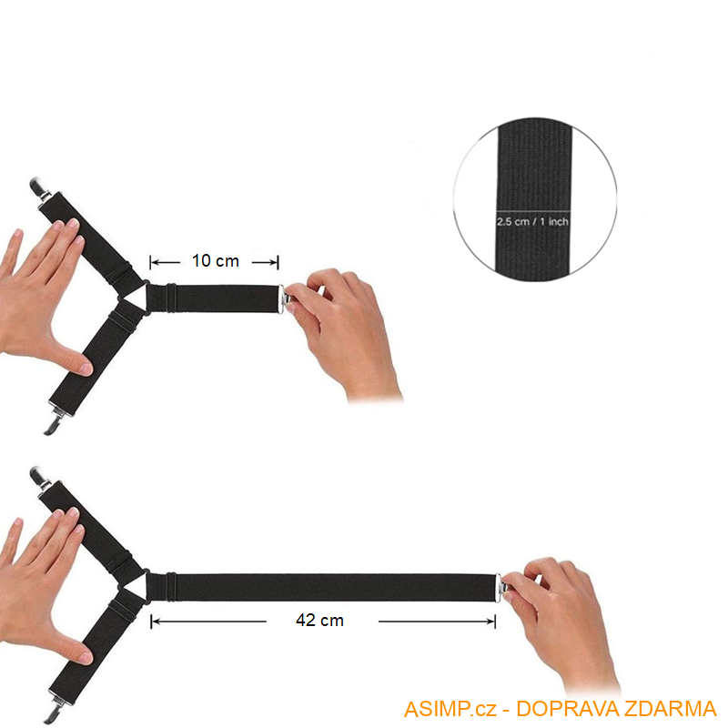 3ramenné spony - držáky prostěradla / A-003078 / DOPRAVA ZDARMA