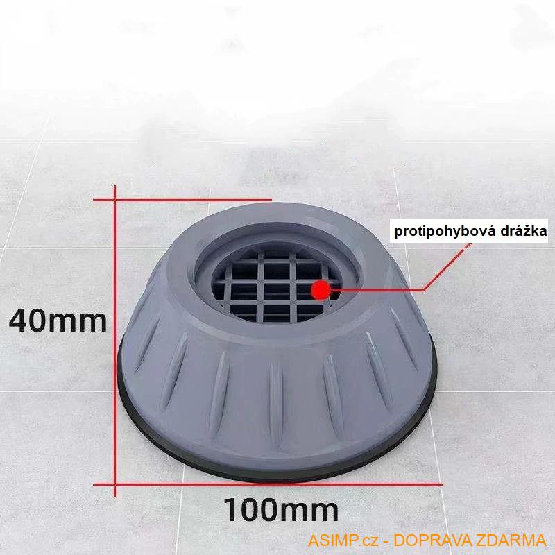 Protiskluzové (antivibrační) podložky nejen pod pračku (4 ks) / A-002244 / DOPRAVA ZDARMA