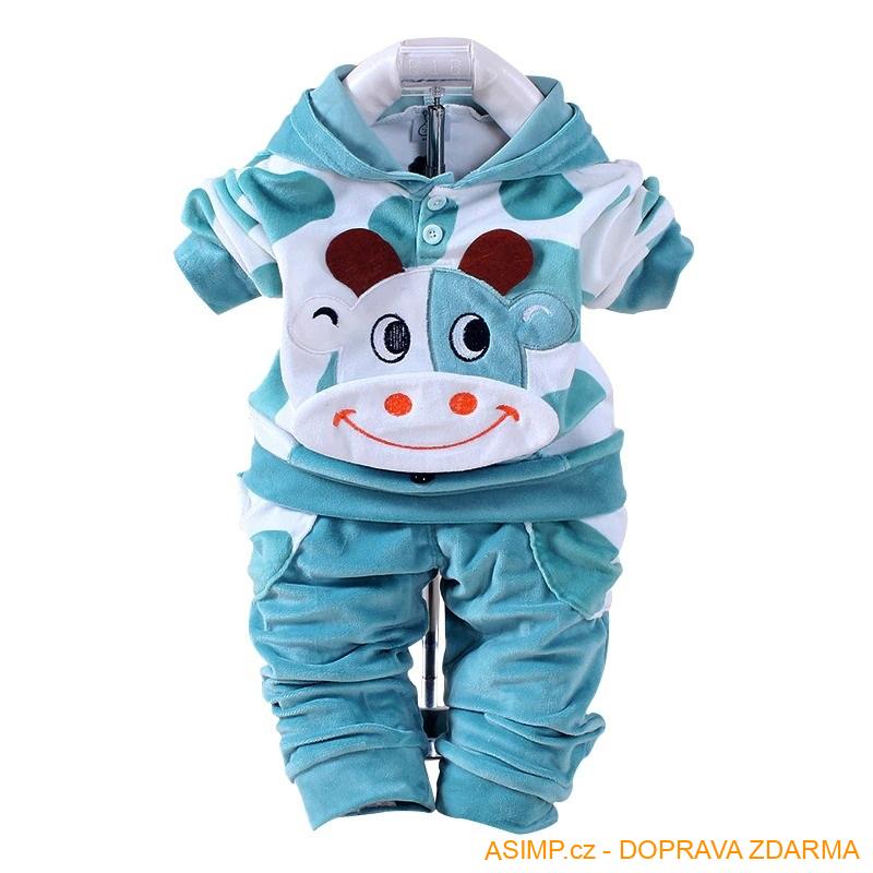 Tepláková souprava pro miminka - Kravička / A-002015a / DOPRAVA ZDARMA