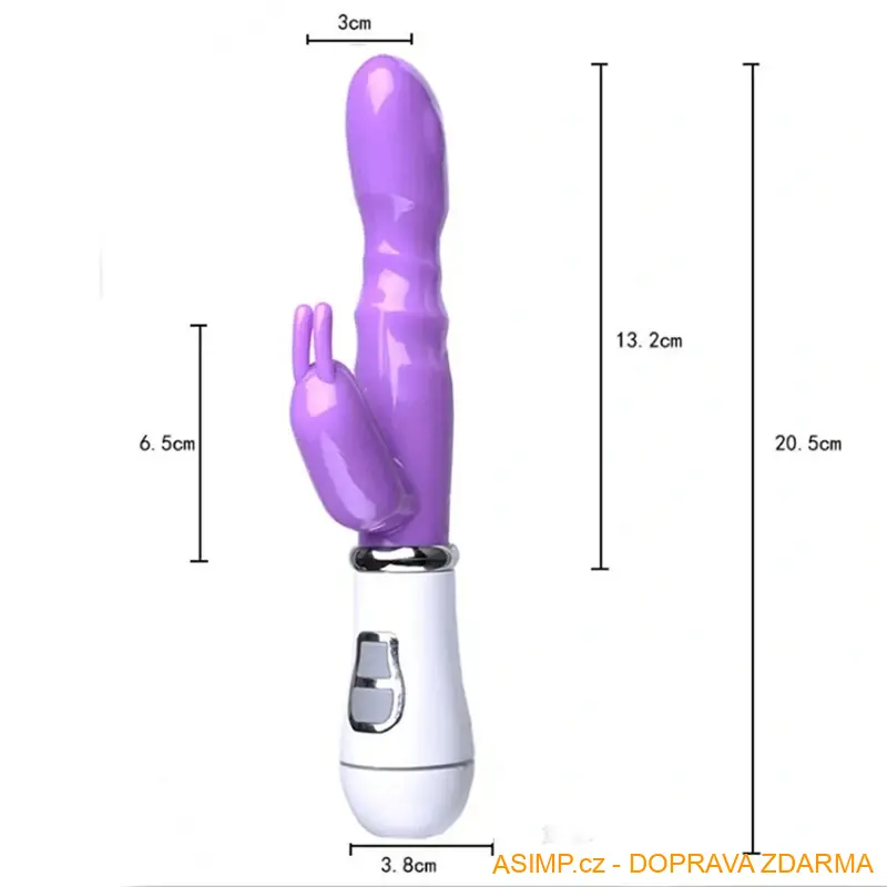 12 rychlostní voděodolný vibrátor (barva černá) / A-000960 / DOPRAVA ZDARMA