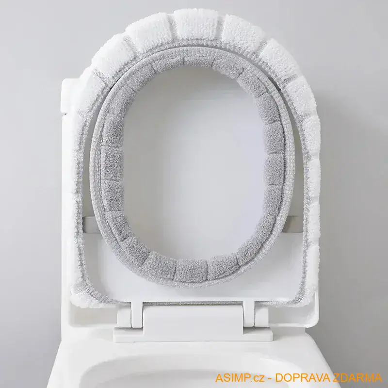 Teplý potah na záchodové prkénko (šedá) / A-002130 / DOPRAVA ZDARMA