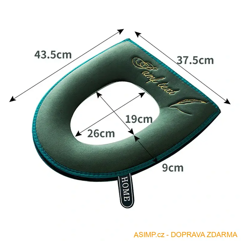 Hřejivý potah na záchodové prkénko (na zip) - barva zelená / A-002182 / DOPRAVA ZDARMA
