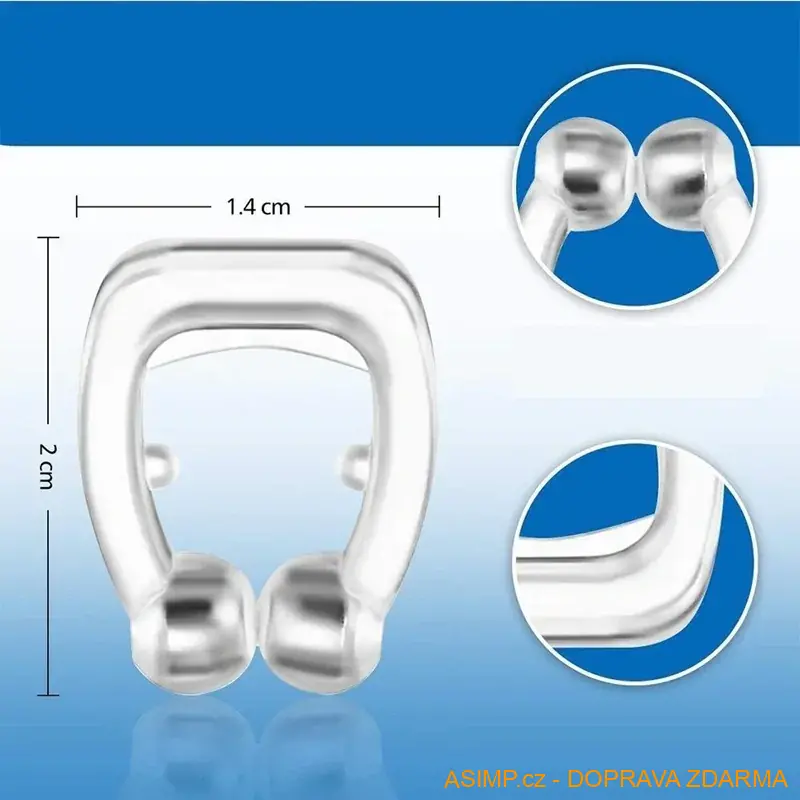 Nosní magnetická svorka proti chrápání (1 ks) / A-002192 / DOPRAVA ZDARMA