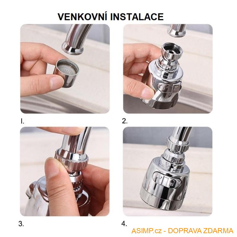 Úsporná hlavice na vodovodní baterii / A-002242 / DOPRAVA ZDARMA