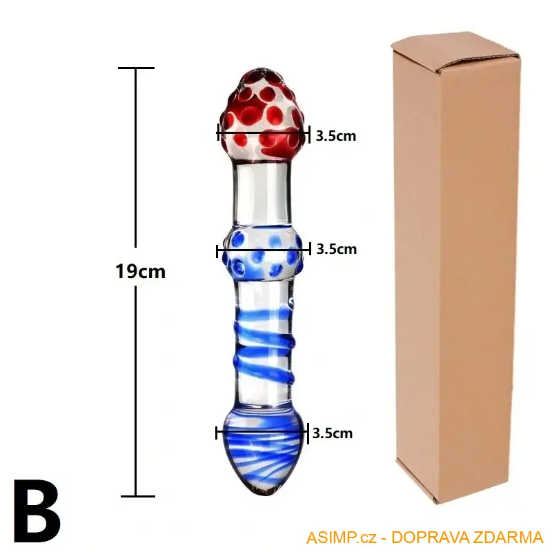 Skleněné dildo / A-004097 / DOPRAVA ZDARMA