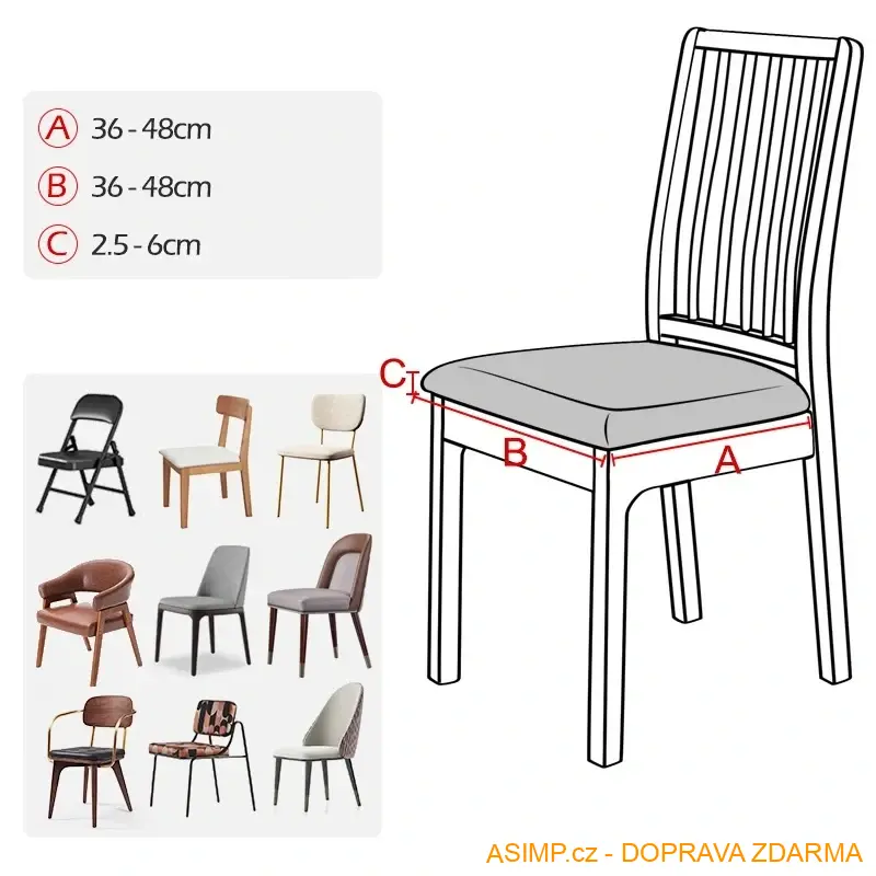 Voděodolný potah na židli - podsedák (barva vínová) / A-004115 / DOPRAVA ZDARMA