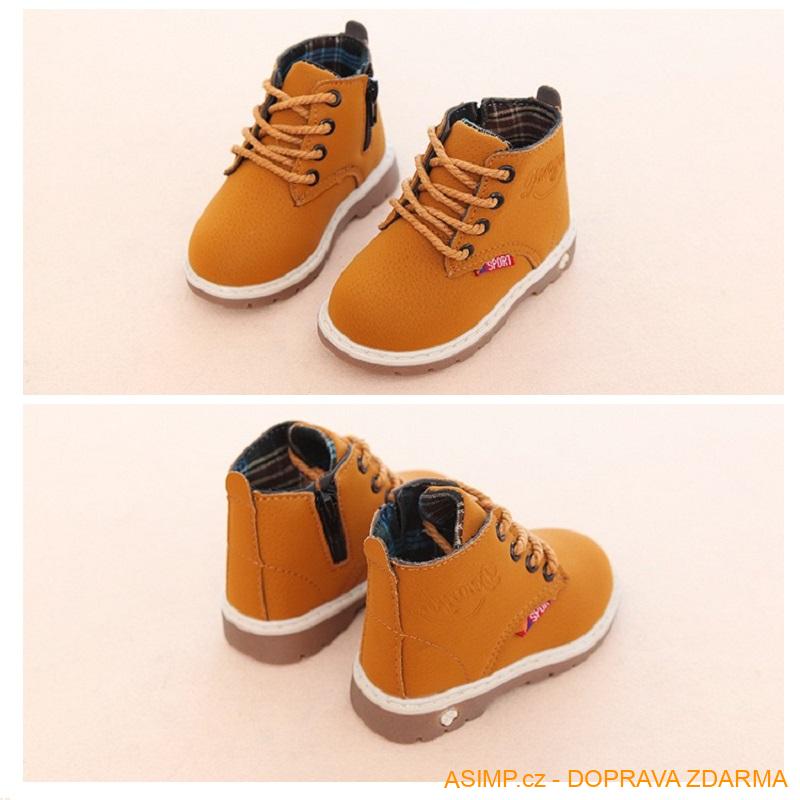 Dětská teplá obuv (černá, červená, žlutá)  / DA-000060b / DOPRAVA ZDARMA