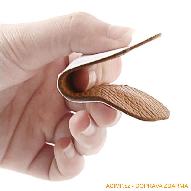 Kožené polstrované patěnky (černá - pár) / A-003057 / DOPRAVA ZDARMA