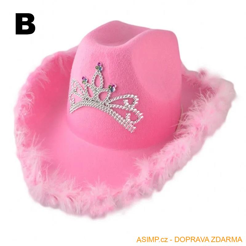 Dámský kovbojský klobouk (varianta B) / A-004174 / DOPRAVA ZDARMA