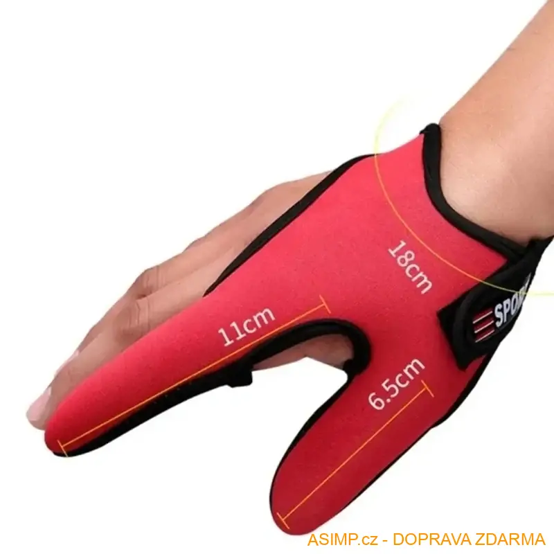 Protipořezová rybářská rukavice (1 ks - pravá - černá) / A-004088 / DOPRAVA ZDARMA