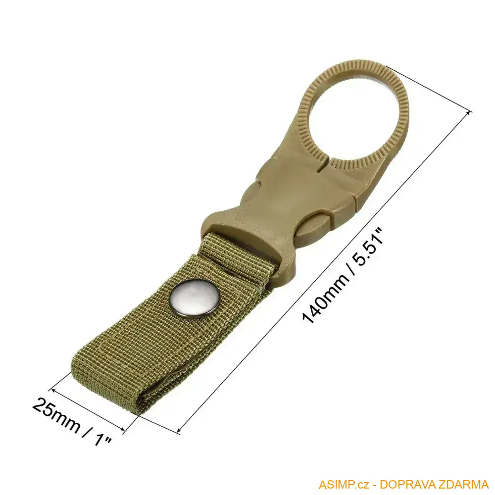Military / outdoor karabina - přezka - držák láhve (barva - tmavě zelená) / A-004092 / DOPRAVA ZDARMA