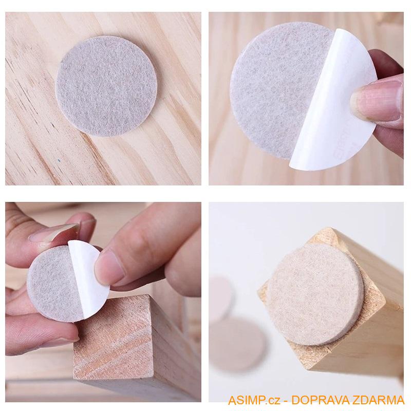 Plsťové ochranné protiskluzové podložky / A-003111a / DOPRAVA ZDARMA