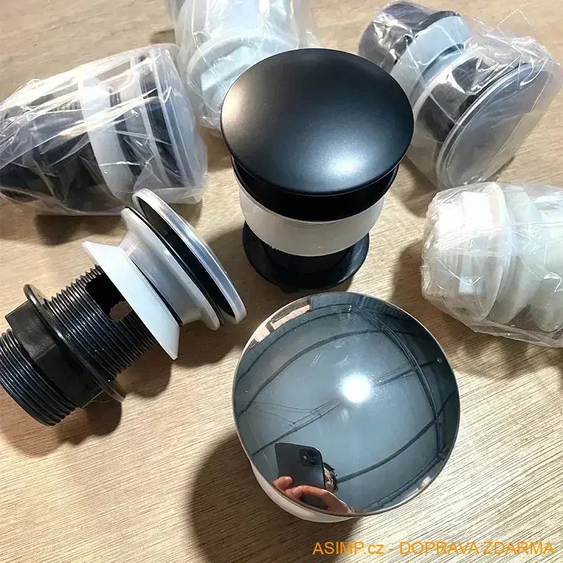 Umyvadlový sifon CLICK CLACK (bílá - 2) / A-003140 / DOPRAVA ZDARMA