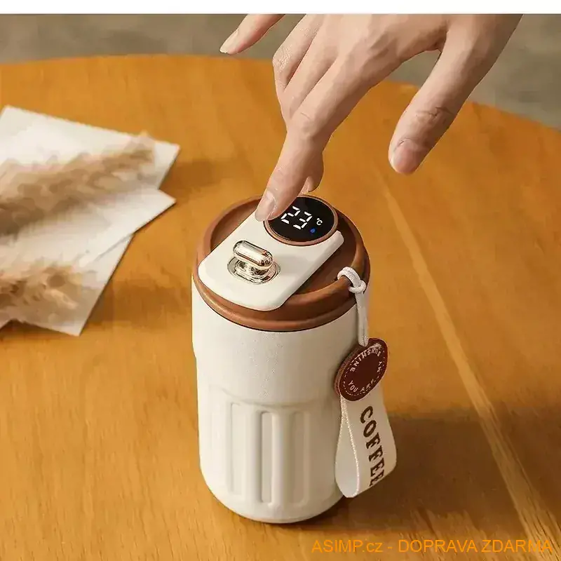 Termohrnek s dotykovým ukazatelem teploty (E) / A-003141 / DOPRAVA ZDARMA