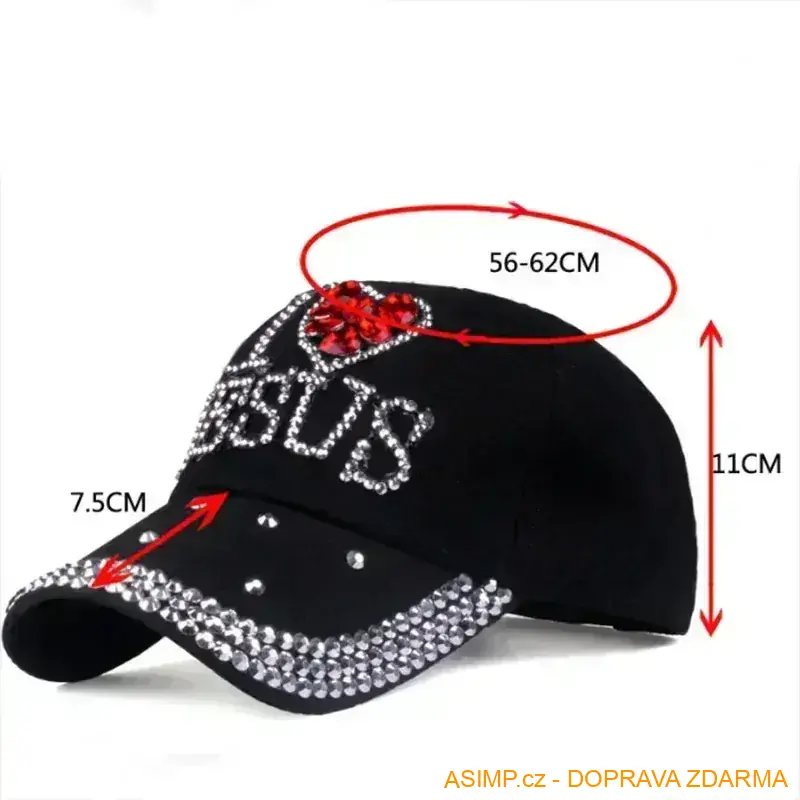 Dámská džínová kšiltovka - Jesus (tmavě modrá) / A-003174 / DOPRAVA ZDARMA