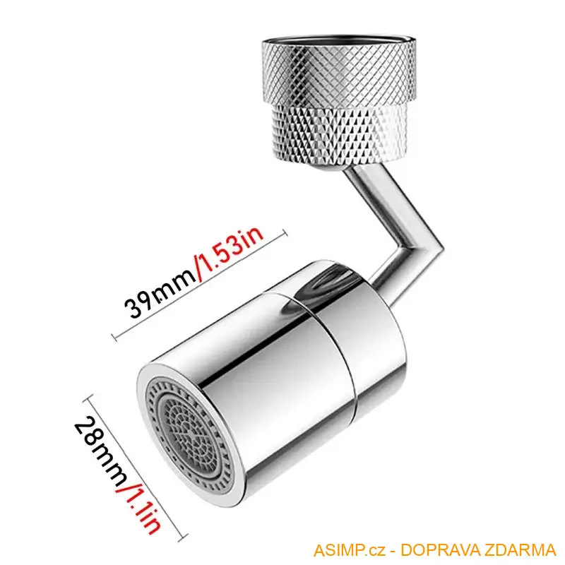 Otočný 720° perlátor na vodovodní baterii (2 módy) / A-004018b / DOPRAVA ZDARMA