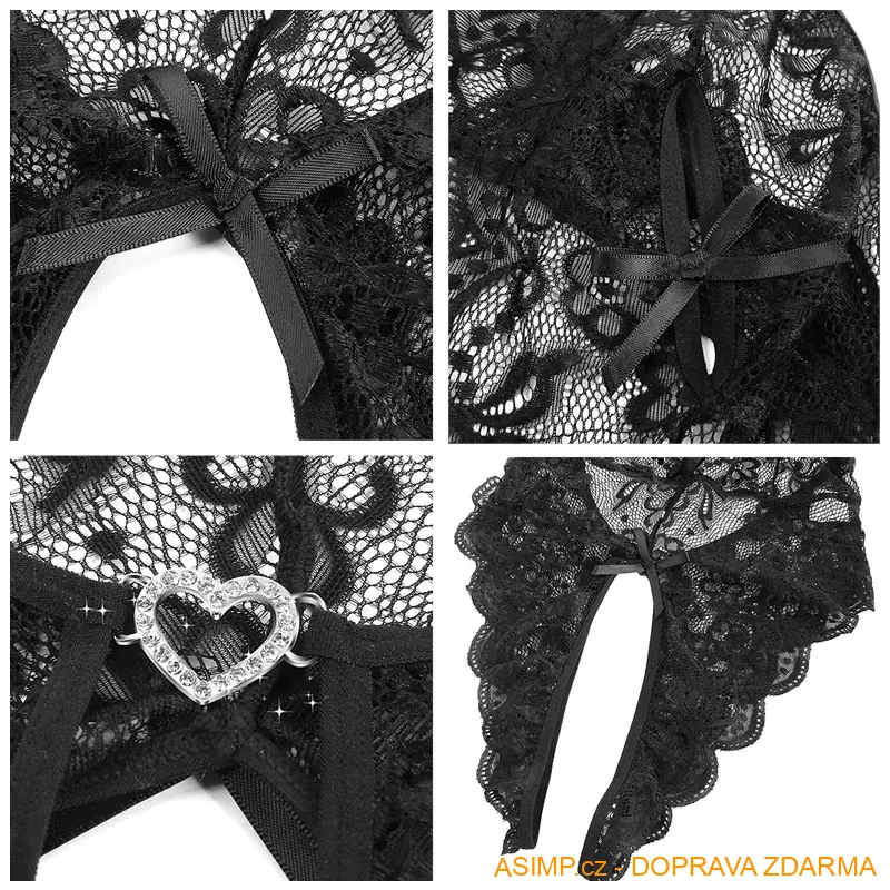 Sexy krajkové spodní prádlo bez rozkroku (bílá - M) / A-004035 / DOPRAVA ZDARMA