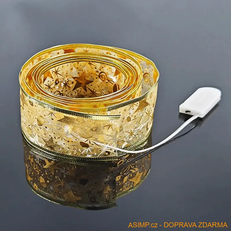 Vánoční dekorační LED stuha (zlatá teplá - 3 m) / A-004044 / DOPRAVA ZDARMA