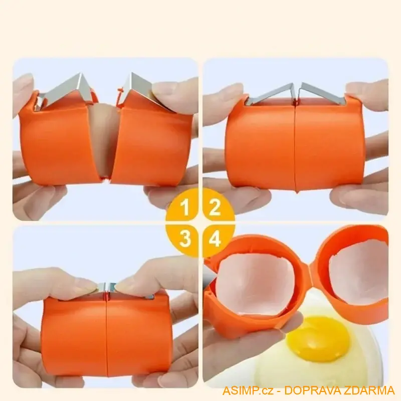 Plastový otvírák vajíček