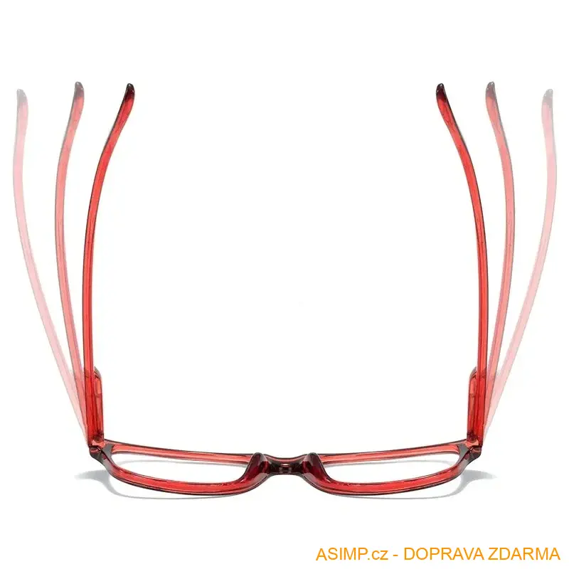Unisex dioptrické brýle (barva červená - počet dioptrií: 2) / A-004152 / DOPRAVA ZDARMA