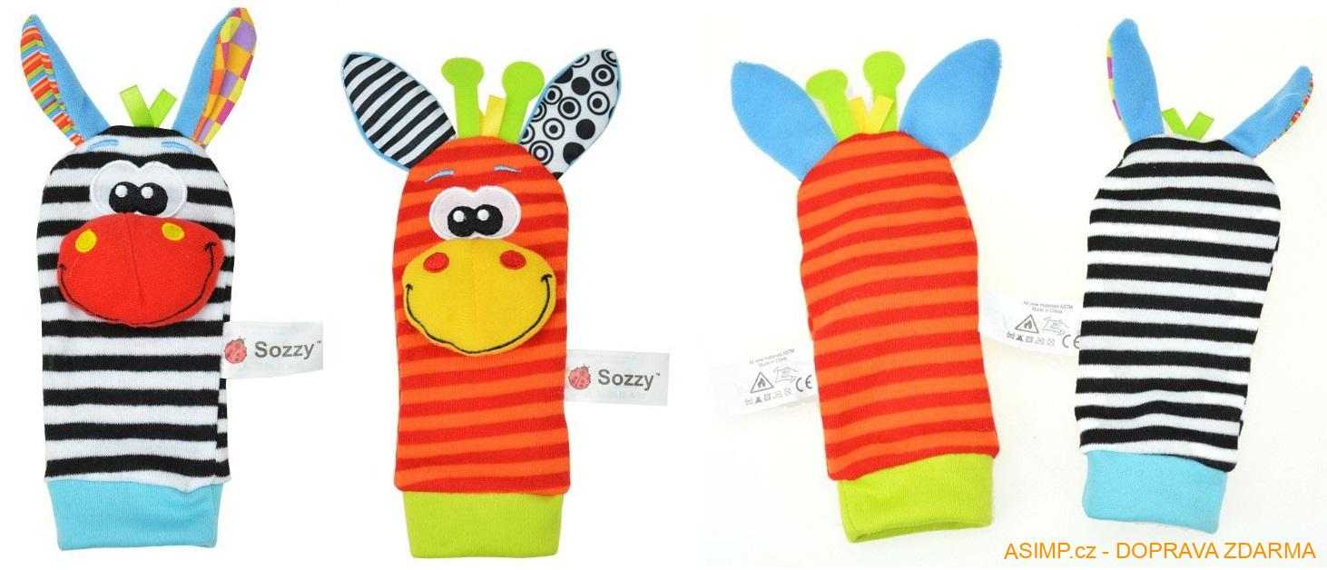 Dětský set chrastítka a ponožky