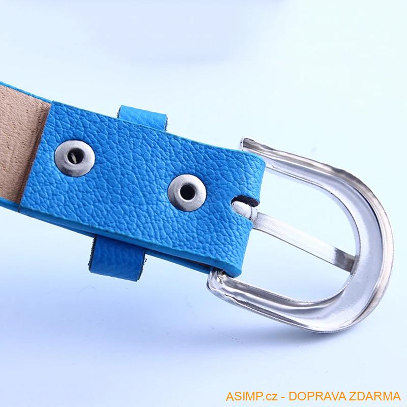 Dětský pásek - Květovaný (barva hnědá) / A-010001 / DOPRAVA ZDARMA