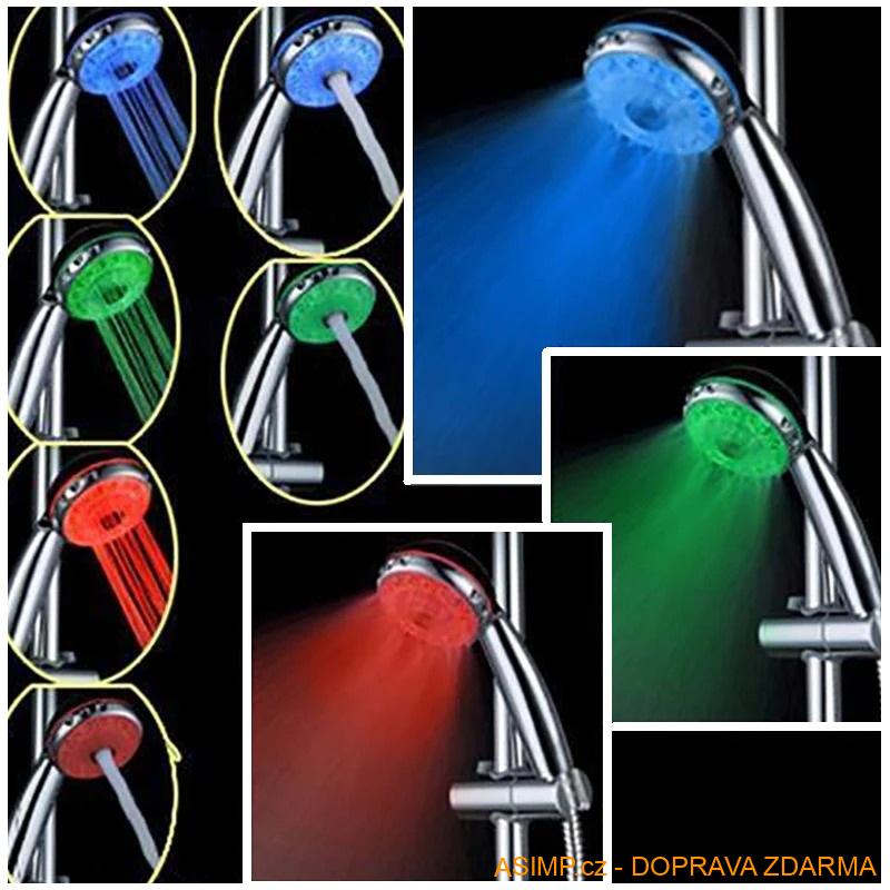 Sprchová hlavice s LED osvětlením / A-001192 / DOPRAVA ZDARMA