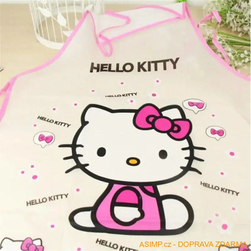 Dívčí kuchyňská zástěra - Hello Kitty / A-000551 / DOPRAVA ZDARMA
