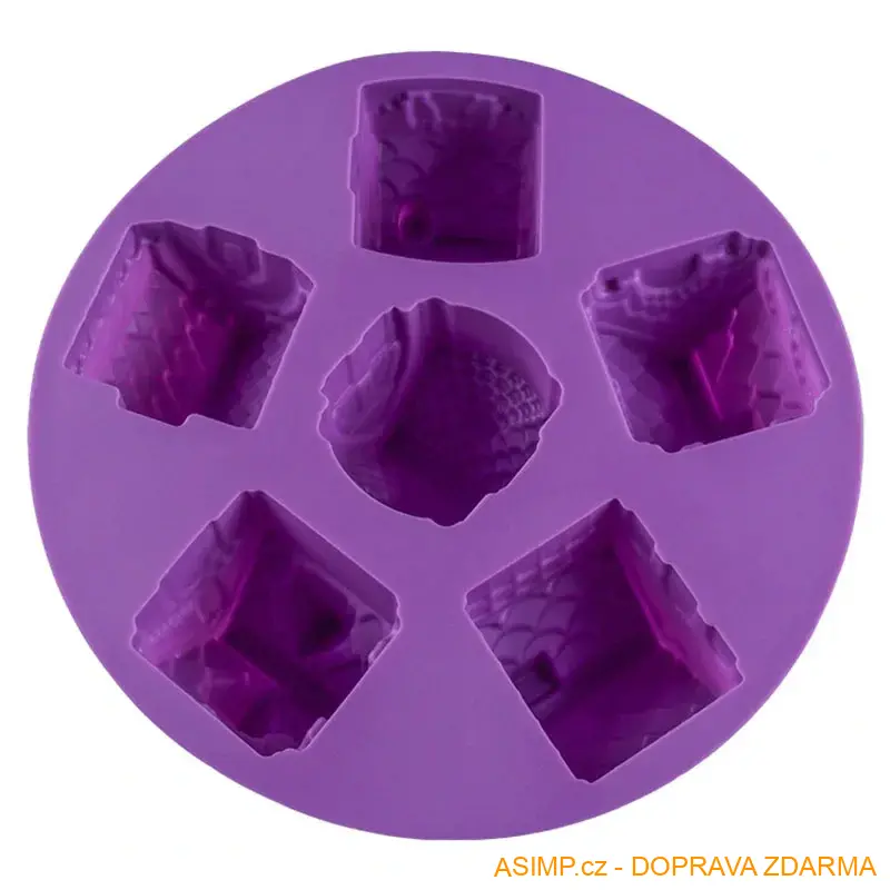 Silikonová vánoční forma na dort - Vesnička / A-004050 / DOPRAVA ZDARMA