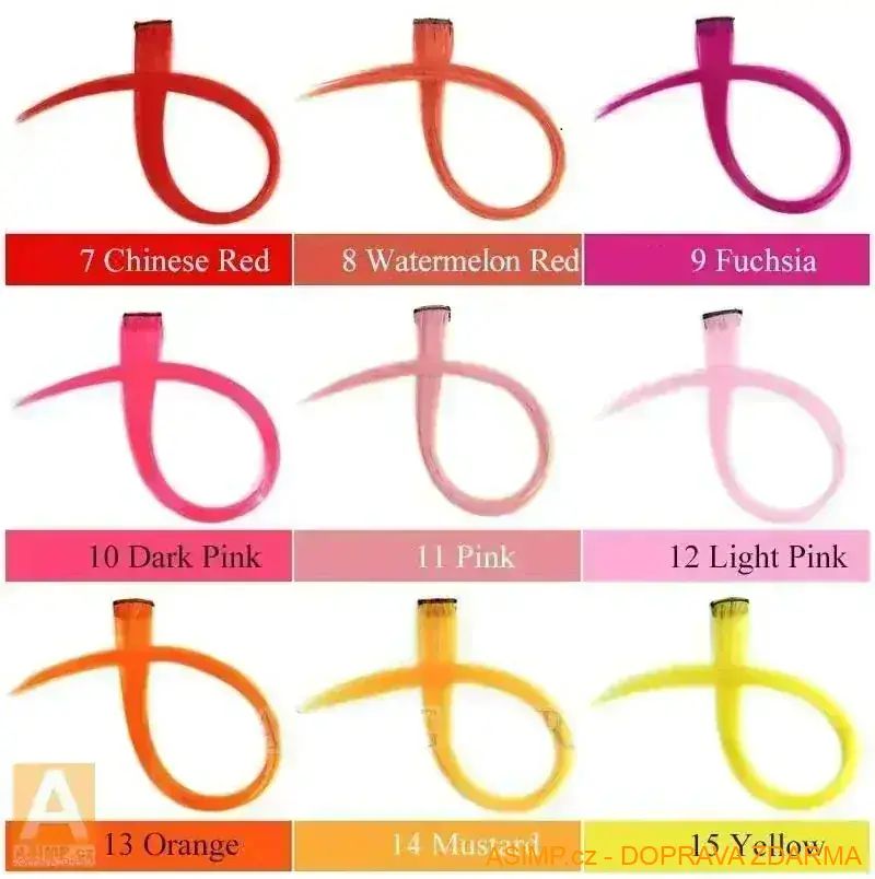 Barevný příčesek do vlasů (1 ks) / A-000537 / DOPRAVA ZDARMA