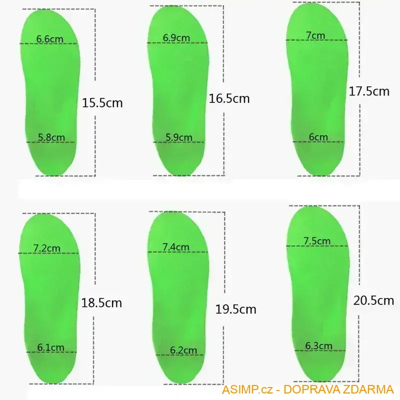 Dětské ortopedické vložky do bot - podpora klenby (24,5 cm) / A-000559 / DOPRAVA ZDARMA