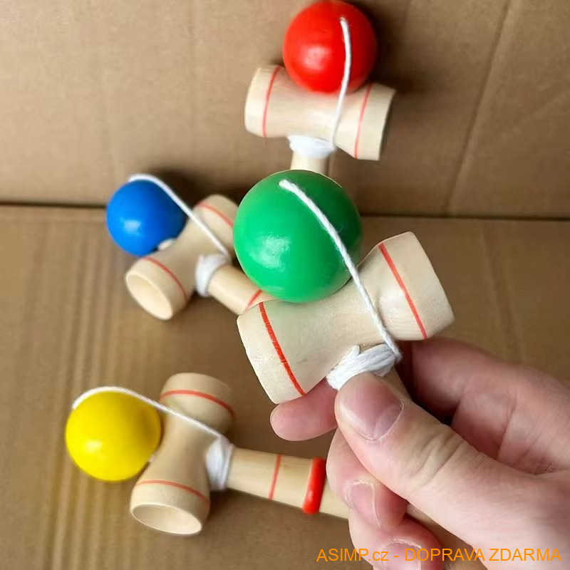 Dřevěná japonská postřehová hračka - Kendama / A-001094 / DOPRAVA ZDARMA
