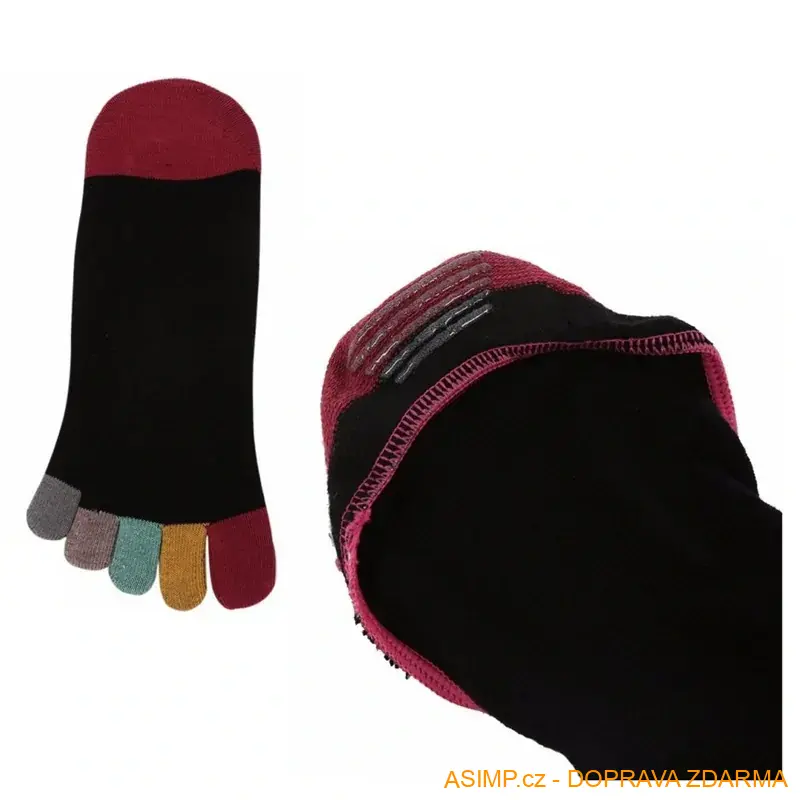 Dámské bavlněné prstové kotníčkové ponožky / A-004014 / DOPRAVA ZDARMA