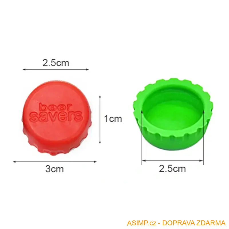 Silikonová barevná víčka na láhve (6 ks) / A-001145 / DOPRAVA ZDARMA