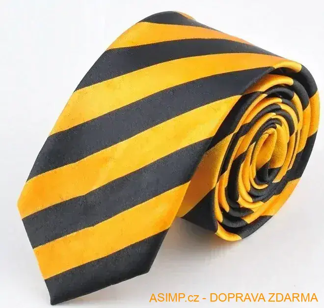 Pánská módní proužkovaná kravata (bílomodrá) / A-000612 / DOPRAVA ZDARMA