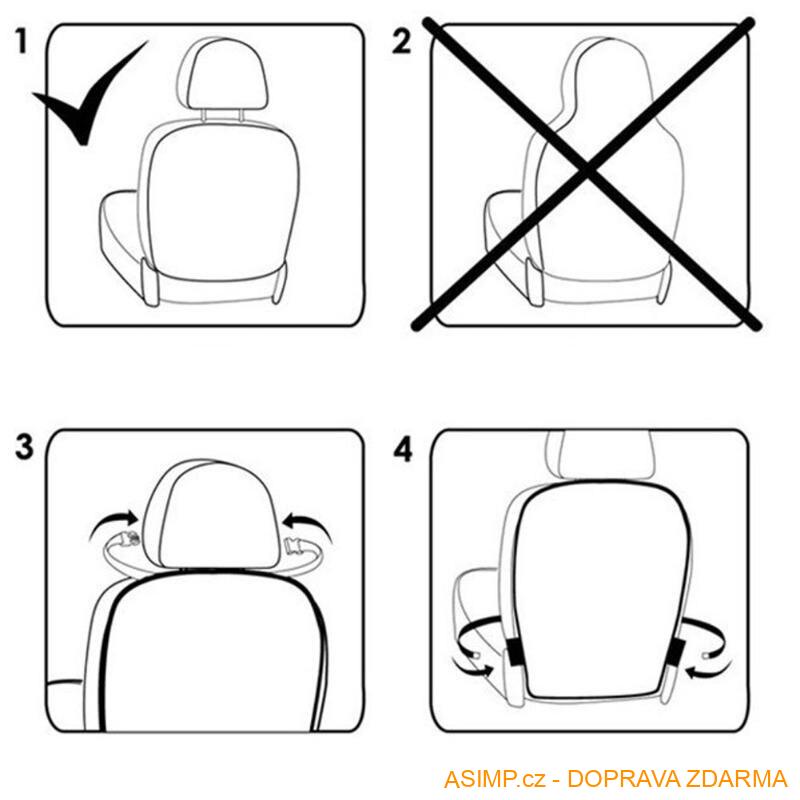 Ochranná fólie zadní strany autosedačky / A-001080 / DOPRAVA ZDARMA