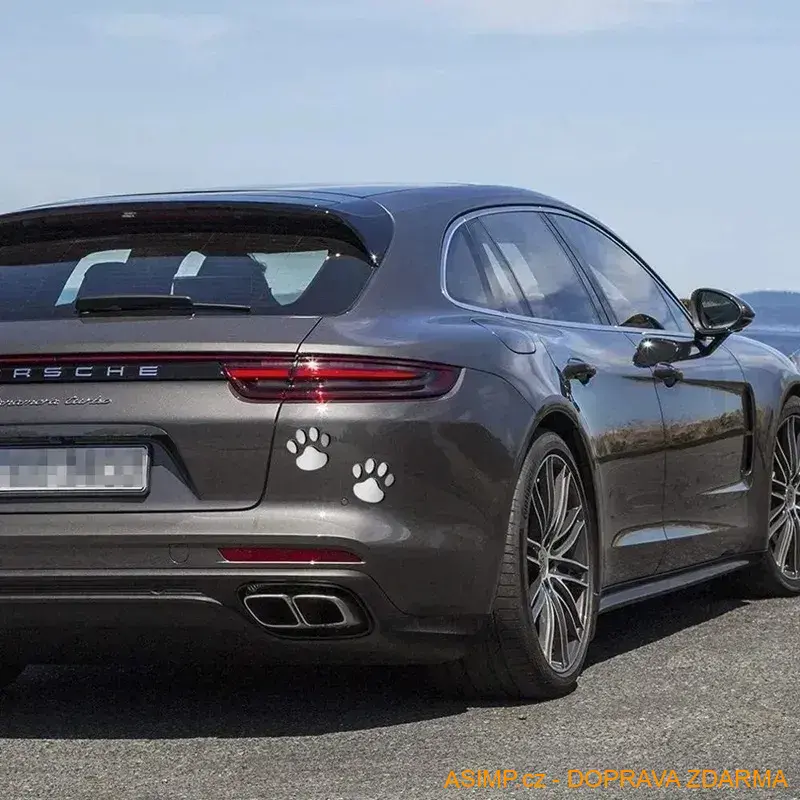 Funny samolepka na auto - Tlapičky (2 ks) / A-000515 / DOPRAVA ZDARMA