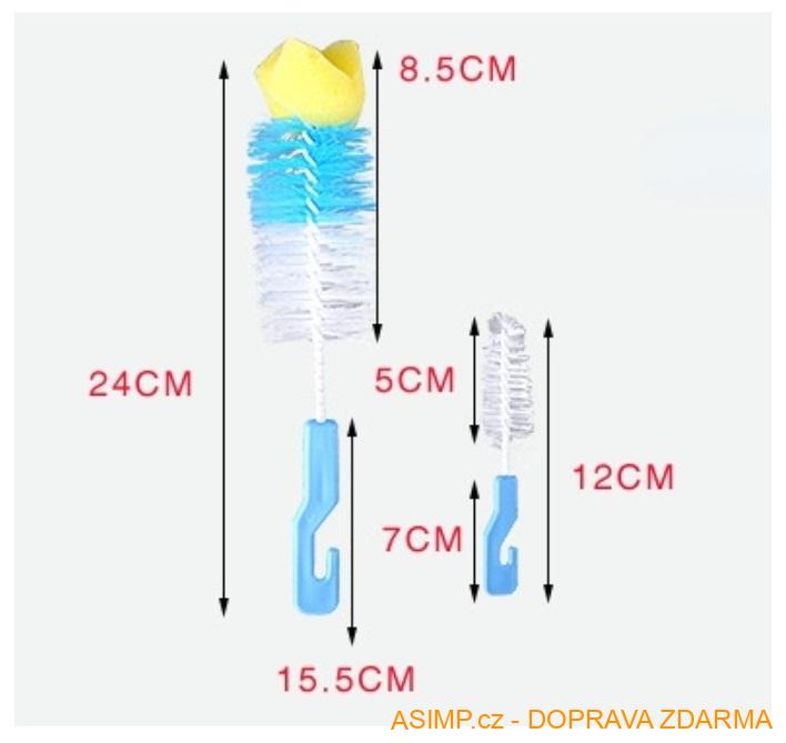 Velký + malý kartáč na mytí lahví / A-001307 / DOPRAVA ZDARMA