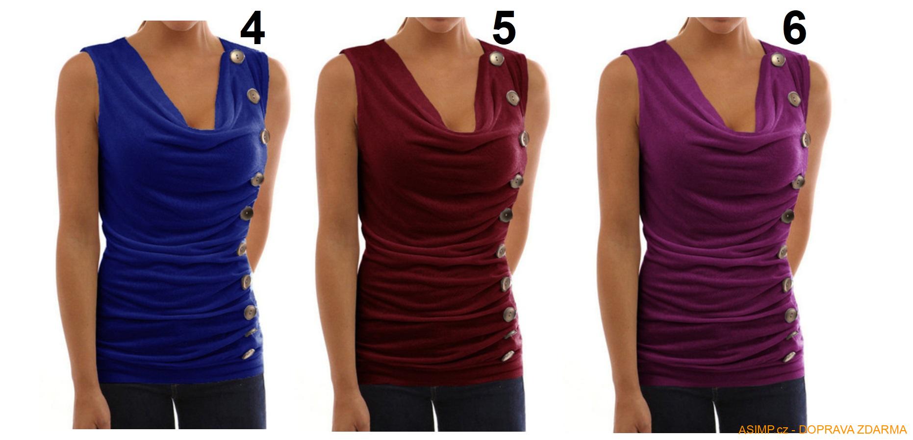 Dámské tričko s knoflíky