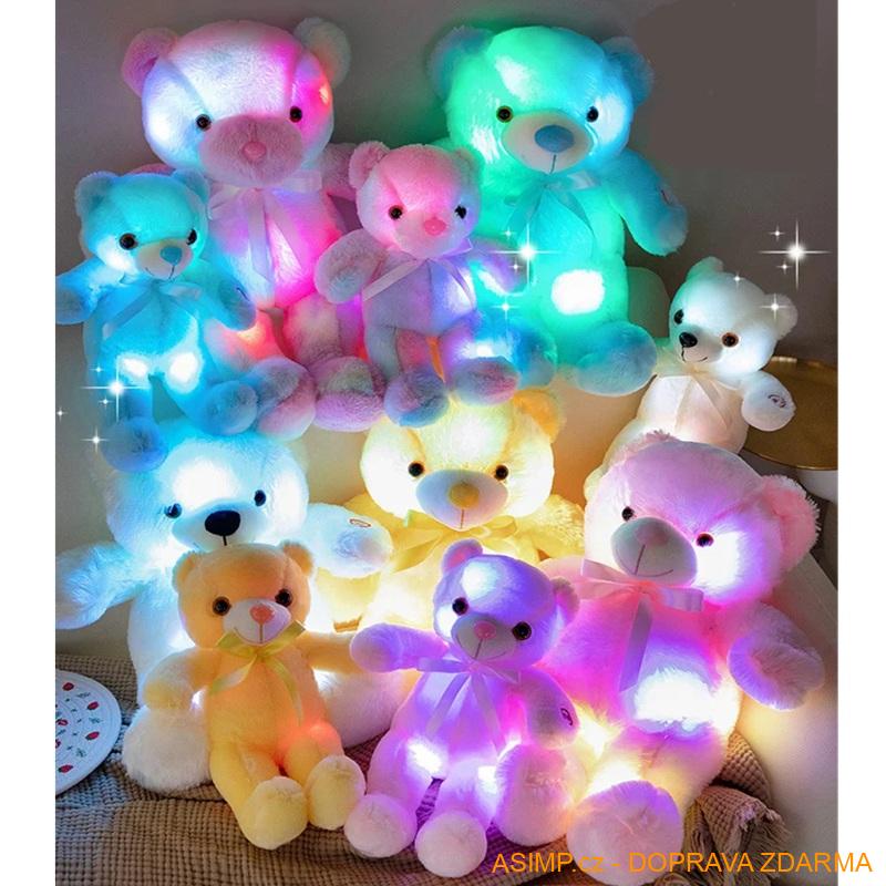 Plyšová hračka - Svítící medvídek (barva žlutá - 40 cm) / A-001386 / DOPRAVA ZDARMA