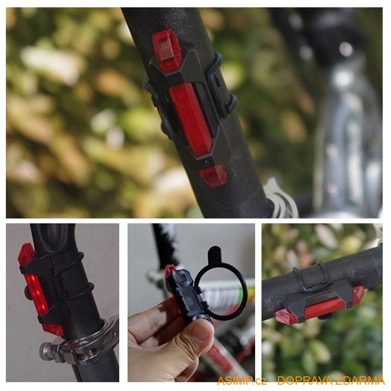 Zadní USB světlo na kolo / A-000970 / DOPRAVA ZDARMA