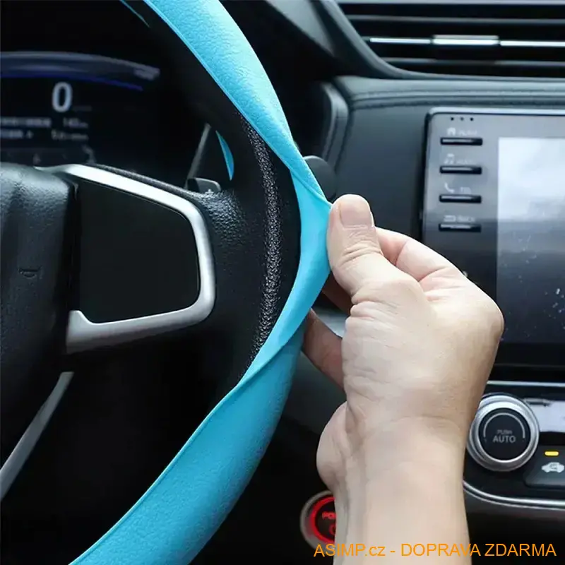 Silikonový potah na volant (32 - 40 cm / zelená tmavě) / A-001069 / DOPRAVA ZDARMA