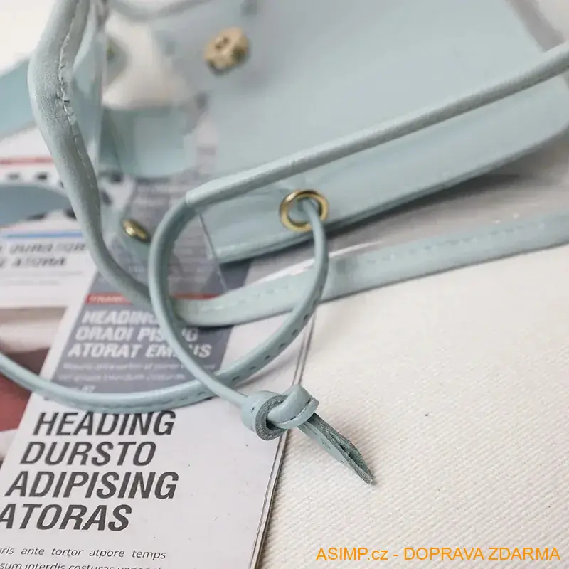 Dámská malá průhledná kabelka (modrá) / A-001337 / DOPRAVA ZDARMA