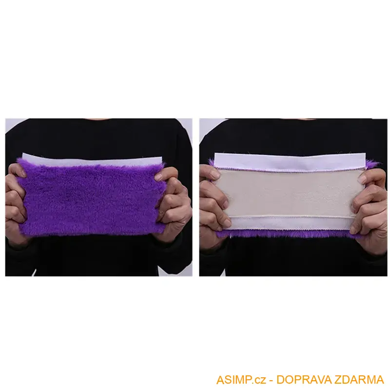 Plyšové bezpečnostní polštářky na pásy (fialová - 1 pár) / A-001203 / DOPRAVA ZDARMA