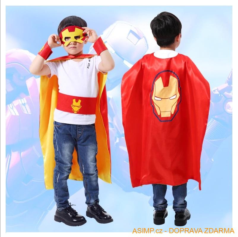 Dětský karnevalový plášť s maskou - akční hrdina / A-001463 / DOPRAVA ZDARMA