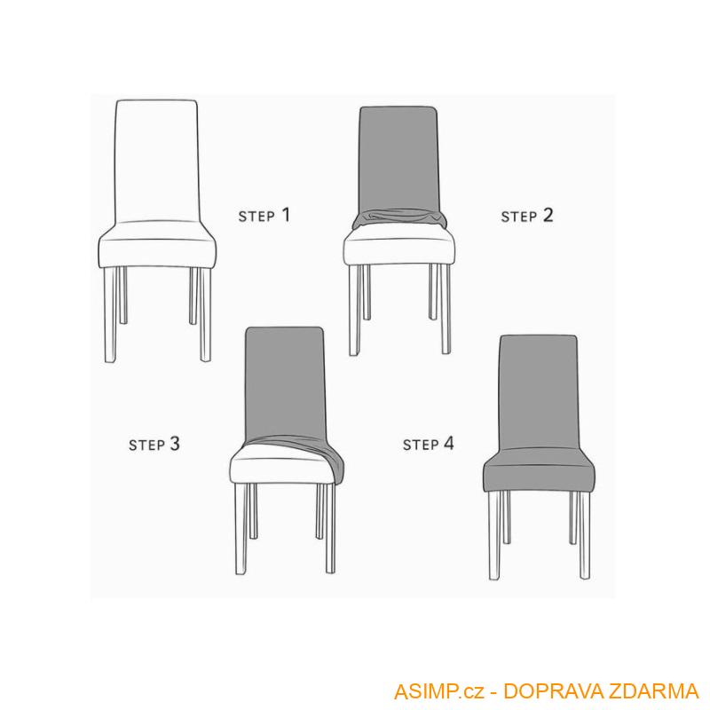 Strečový potah na židli / A-001757 / DOPRAVA ZDARMA
