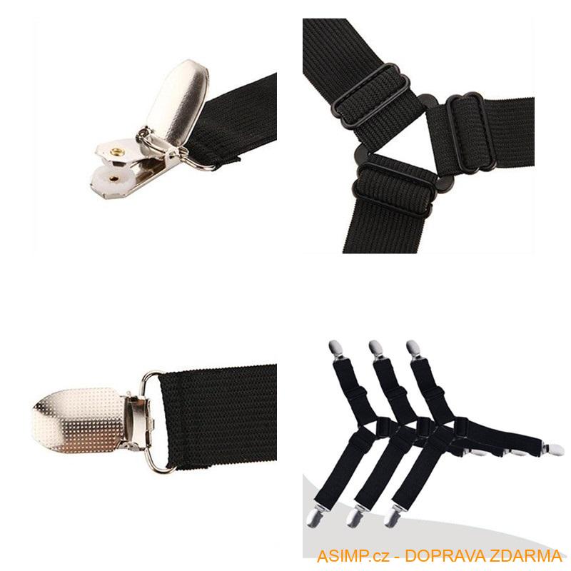 3ramenné spony - držáky prostěradla / A-003078 / DOPRAVA ZDARMA
