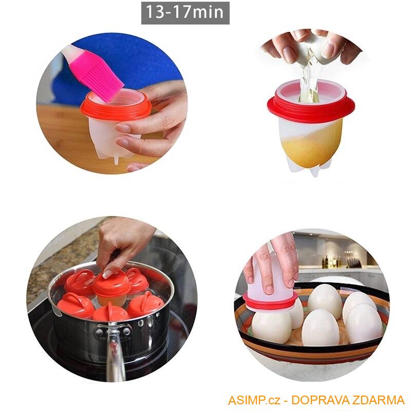 Silikonový nepřilnavý vařič vajíček (6 ks) / A-002225 / DOPRAVA ZDARMA