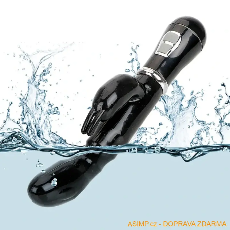 12 rychlostní voděodolný vibrátor (barva černá) / A-000960 / DOPRAVA ZDARMA