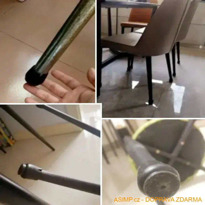 Protiskluzové špunty na nohy židle (transparentní - 24 ks / 17 - 21 mm) / A-001670 / DOPRAVA ZDARMA